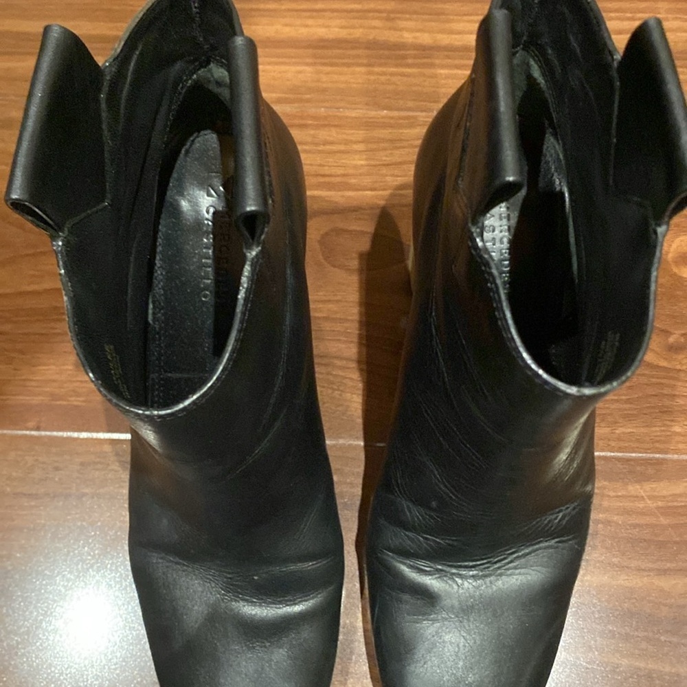 Mercedes Castillo /  Bailee black Leather Booties ankle boots 36.5 6.5 - Picture 6 of 10